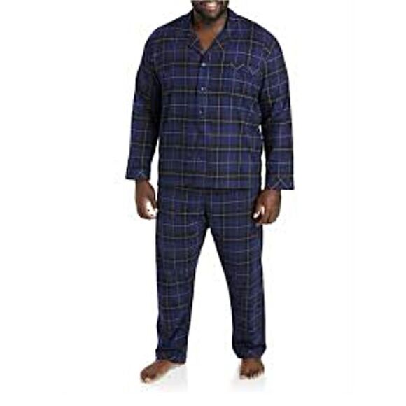 Majestic International Men’s Big & Tall Plaid Flannel Pajama Set Size 3XT NWT - Picture 1 of 5